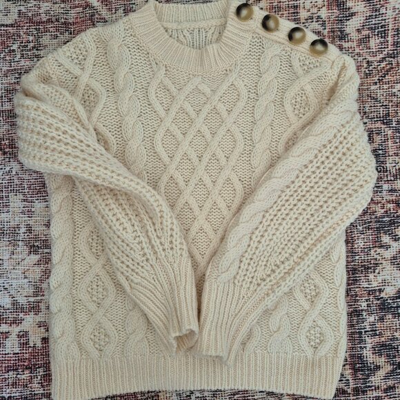 Ecru James Merino Wool Sweater Sezane - Picture 5 of 5